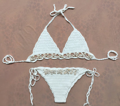 Popular Knitted Swimsuit with Shell Design